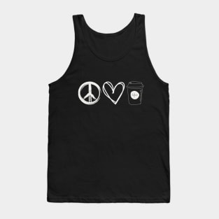 Peace Love and Coffee Tank Top